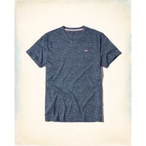 Hollister Co. Must-Have Navy Blue Stripe Icon V-Neck Tee